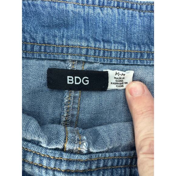 BDG Urban Outfitters Womens sz M Denim Dress Jumper Pockets BOHO Streetwear - Picture 4 of 11